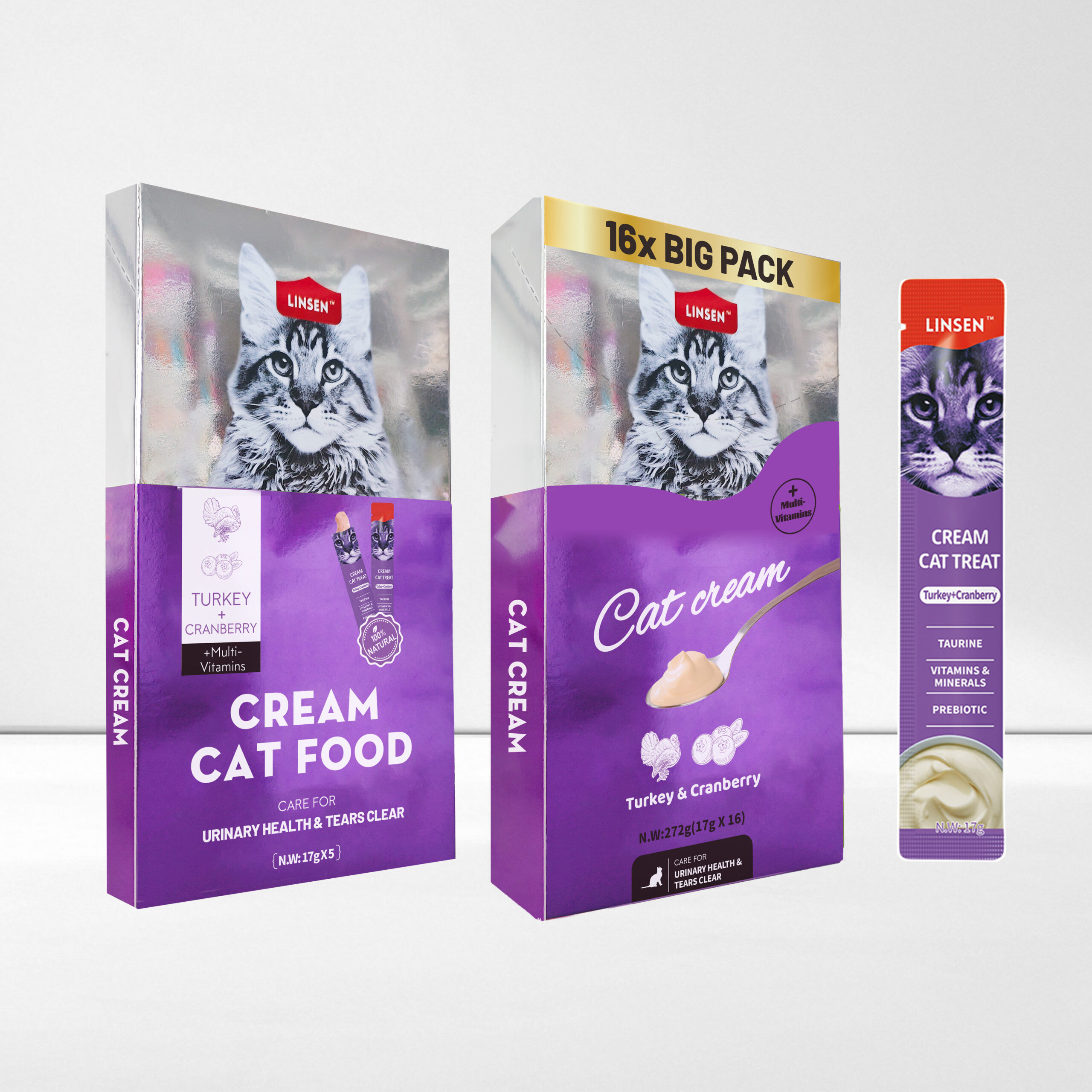 Linsen Cream Cat Treat Turkey & Cranberry