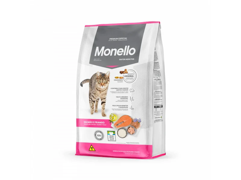Monello Adult Cat Dry Food With Salmon and Chicken
