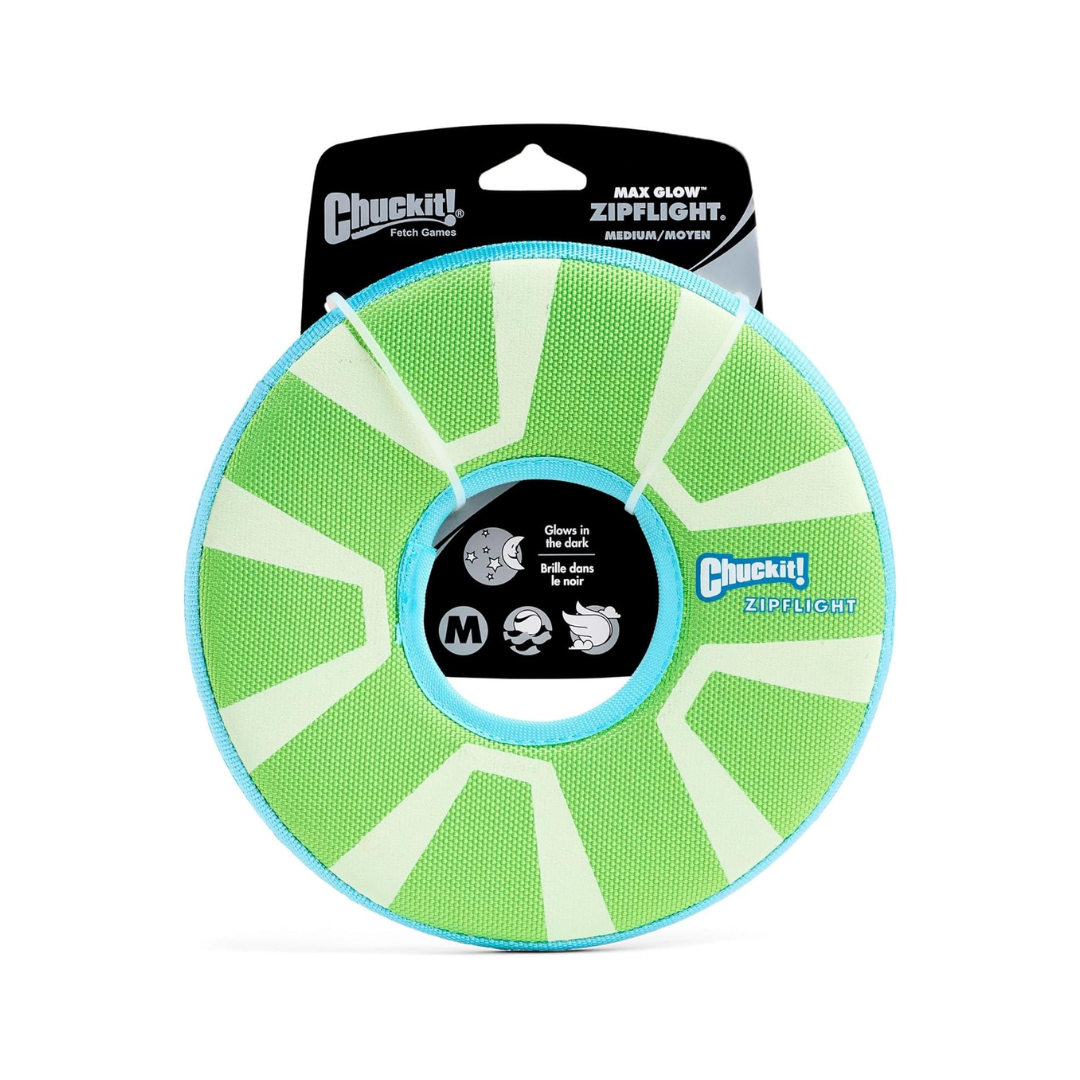 Chuckit! ZipFlight Max Glow Dog Toy – Medium