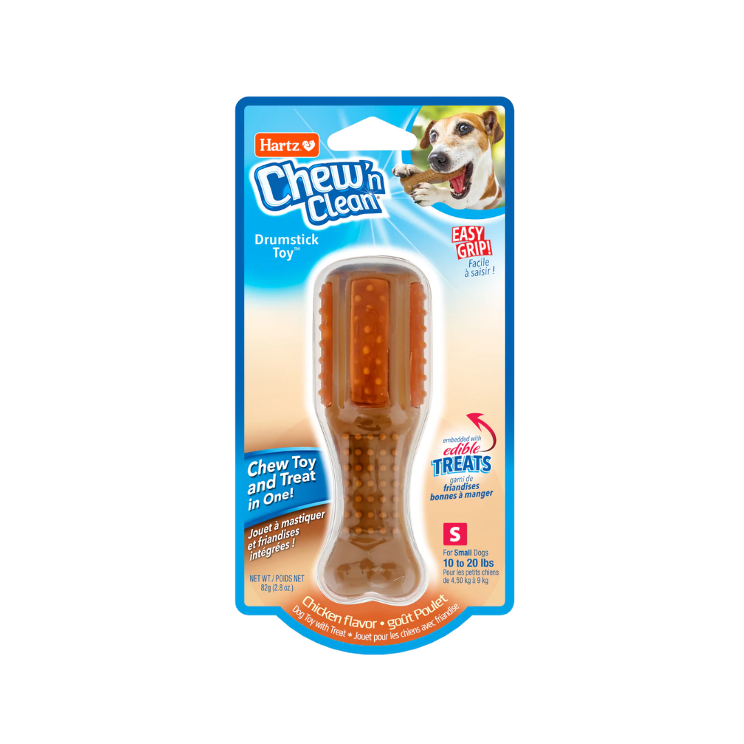 Hartz® Chew 'n Clean® Drumstick Dog Toy - Small
