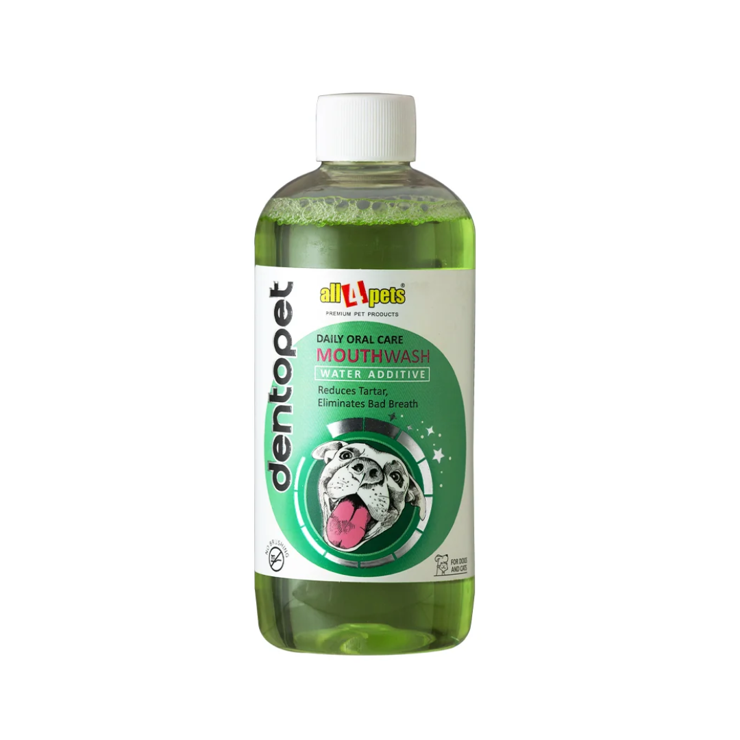 All4pets Dentopet Daily Oral Care Mouthwash for Dogs & Cats | Oral Care Water Additive (300 ml)