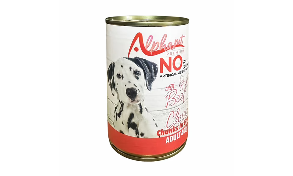 AlphaPet Premium Dog Food Beef Chunks in Gravy