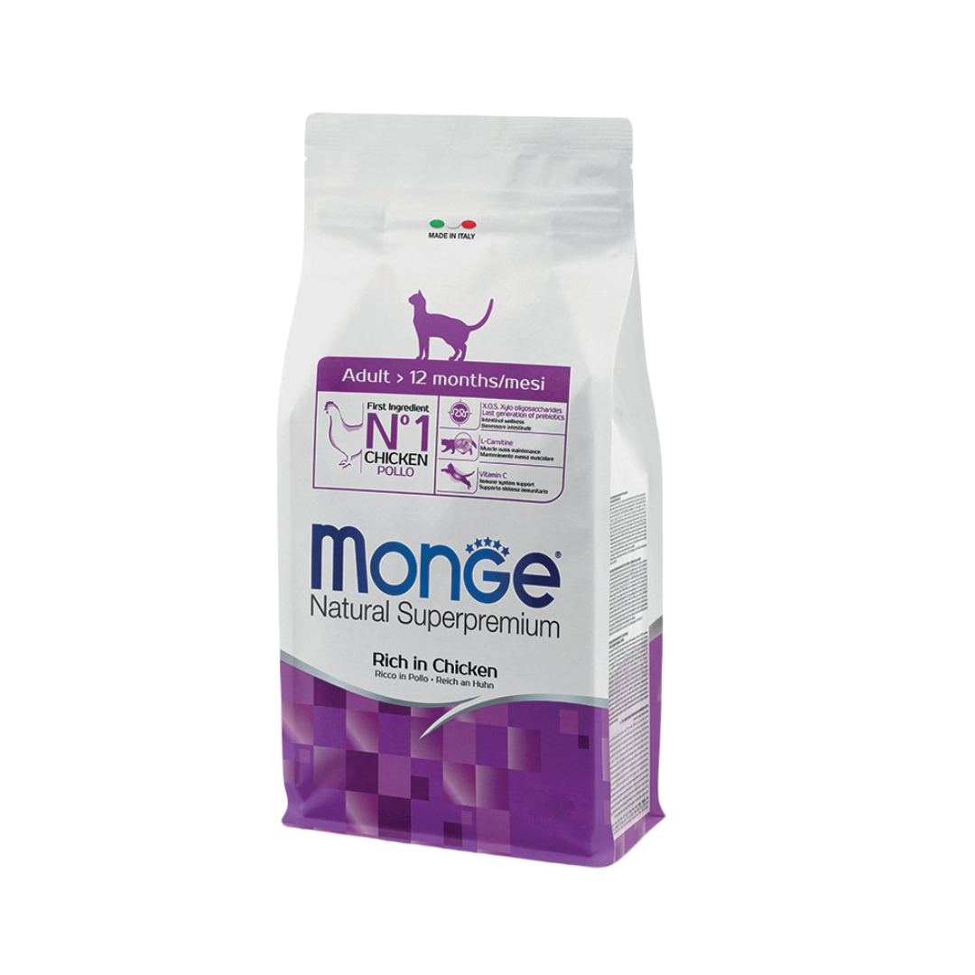 Monge Natural Superpremium Adult Cat Rich in Chicken – Complete Food for Adult Cats 400gm