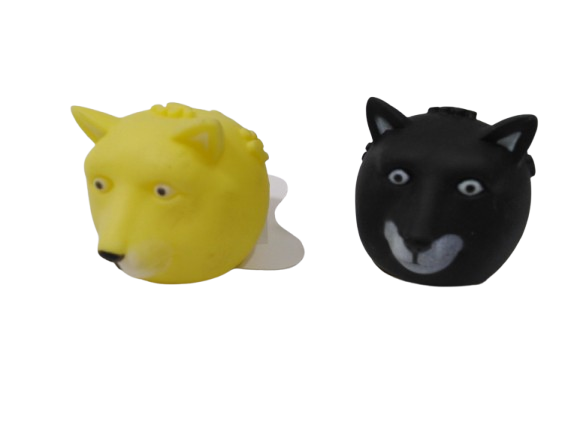 Animal Head Squeaky Ball Toy